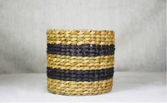 Striped Woven Pot